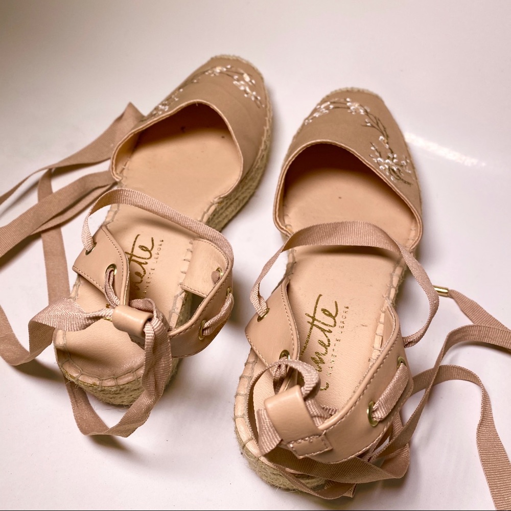 Nanette Lepore Beatriz Closed Toe Espadrilles Sz 7 - Picture 6 of 10